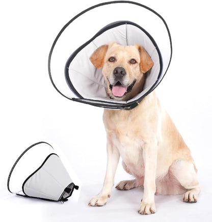 Dog Cone Collar, Pet Cone for Dogs to Stop Licking, Comfy Dog Cones for Large Medium Small Dogs, Soft Cones for Dogs After Surgery, Cone of Shame for Dogs Head Neck Elizabethan Collar
