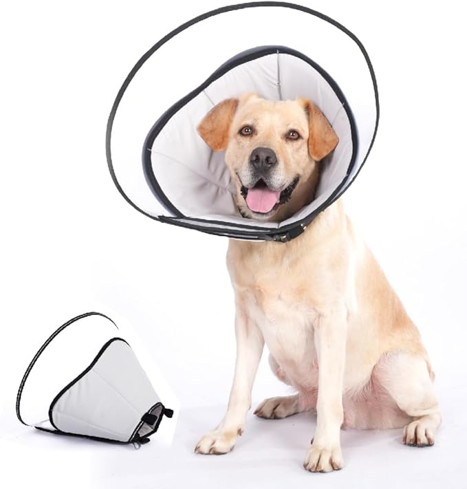 Dog Cone Collar, Pet Cone for Dogs to Stop Licking, Comfy Dog Cones for Large Medium Small Dogs, Soft Cones for Dogs After Surgery, Cone of Shame for Dogs Head Neck Elizabethan Collar