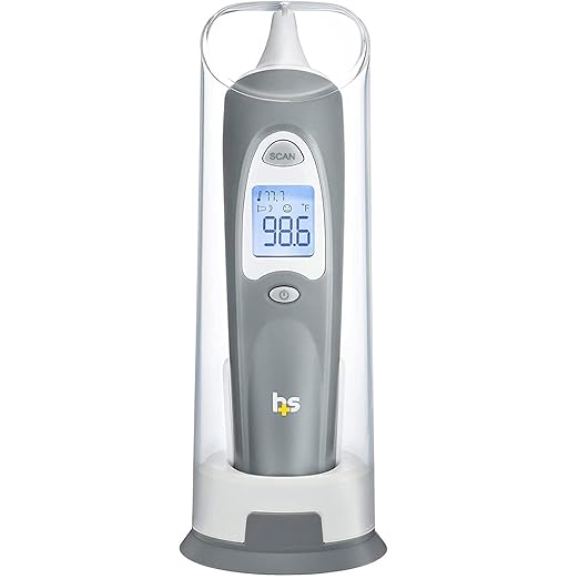 HealthSmart Digital Ear Thermometer for Babies, Kids and Adults - Instant and Accurate Results, Infrared Technology, Visual Fever Indicator, and 30 Disposable Lens Covers, FSA & HSA Eligible