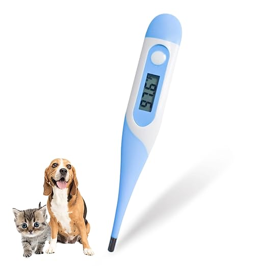 CONTEC Pet Thermometer Dog Thermometer Dual Scale Waterproof Veterinary Thermometer with a Flexible Tip Suitable for Cats/Dogs/Horse/Veterinarian