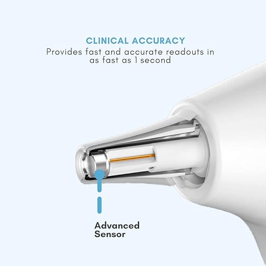 BV Medical Instant Fast Ear Thermometer for Adults, Kids, Toddlers, and Babies with 25 Probe Covers, Stand, and Cover for Clinic or Home