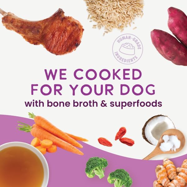 Health Extension Gently Cooked Lamb & Carrot Dog Food, Human-Grade & Shelf-Stable with Superfoods, Supports Digestion, Immunity, Skin & Coat, 9 oz Pouch (Pack of 5)