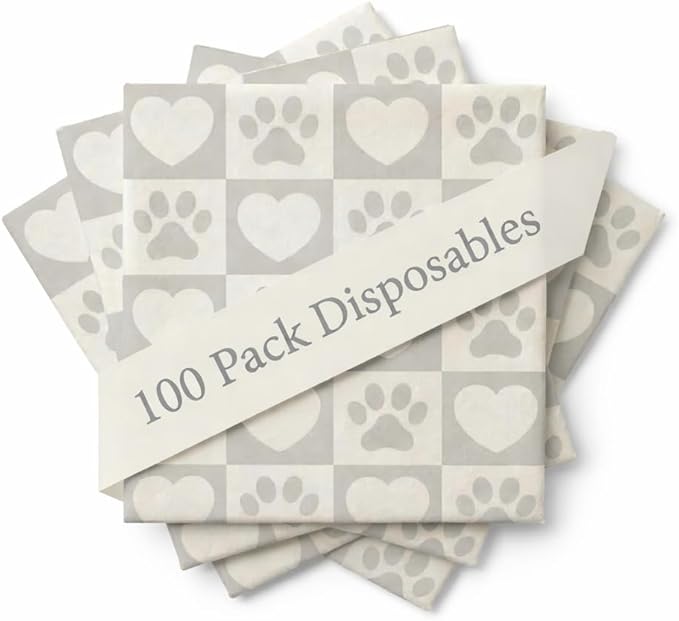 Pupiboo Disposable Dog and Cat Training Pads (100 Count) – 23x23 in Highly Absorbent Pee Pads, Leak Proof Backing, Pheromonal Attractant for Housebreaking and Indoor Potty Training