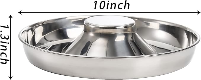 SOUJOY 2 Pack Stainless Steel Puppy Bowls, Pet Slow Feeder Bowls, Non-Skid Dog Food and Water Bowl, Feeding Weaning for Small Medium Large Dogs, Cat, Pets, Multiple Puppies