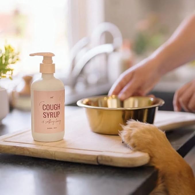 Lanana Creek Farms® Dog Cough Syrup with Honey, 240ml/7.7oz, Pump Dispenser | Cough, Throat Irritation, Respiratory Discomfort Relief | Easy to Administer | Vet Approved | Made in the USA
