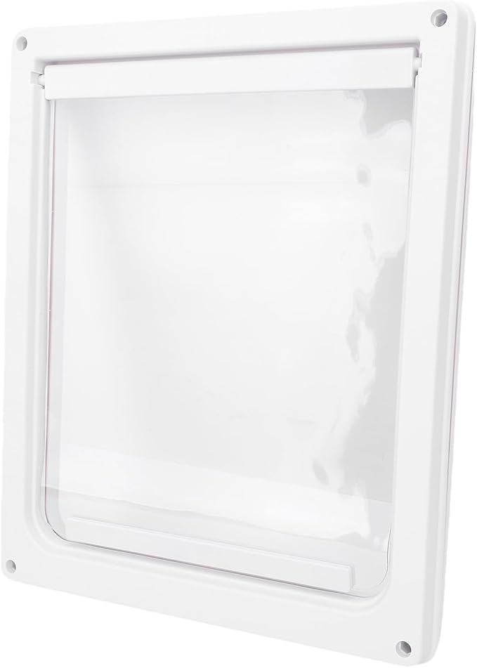 Asixxsix Pet Door, Large Doggy Door with Transparent Flap for Interior and Exterior Gates or Walls Weatherproof High Strength Easy to Install (L)