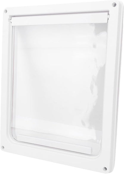 Asixxsix Pet Door, Large Doggy Door with Transparent Flap for Interior and Exterior Gates or Walls Weatherproof High Strength Easy to Install (L)