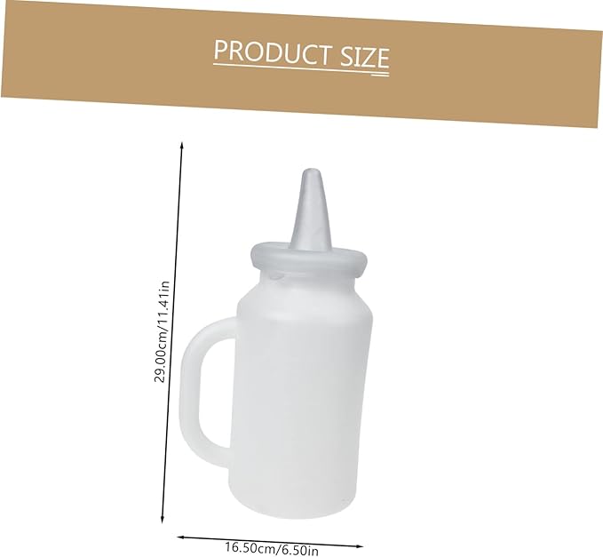 ibasenice 2pcs Strong Kitten Nipple Milk Feeder Pet Nursing Bottle Large Capacity Calf Milk Replacement Bottle