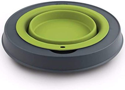 Dexas Popware for Pets Single Elevated Pet Feeder, Large, Gray/Green