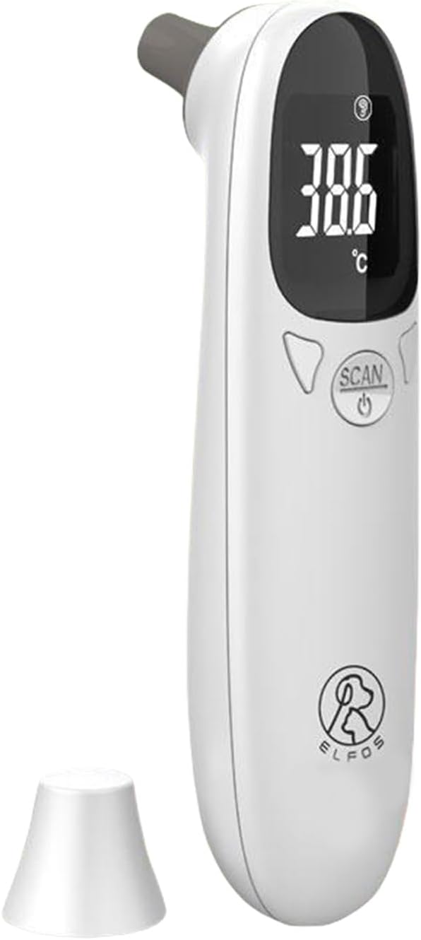 Pet Ear Thermometer for Dogs, Cats, and Livestock, Digital Ear Thermometers, Rechargeable, 1 Second Measurement, Noncontact, Veterinary Supplies