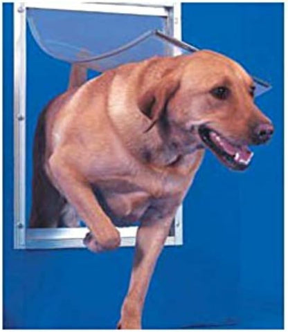Ideal Pet Products Deluxe Aluminum Pet Door with Telescoping Frame, Extra Large, 10.5" x 15" Flap Size, White