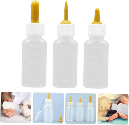 Toddmomy 3pcs Pet Feeding Bottles Kitten Milk Bottles Kit for Household Pet Nurser Small