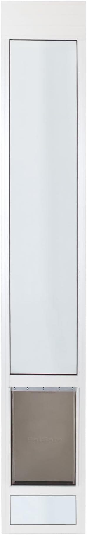PetSafe Sliding Glass Pet Door - No-Cut DIY Install Doggy Door for Renters - Aluminum Frame - Adjustable Height 91 7/16" to 96" - Ideal for Large Dogs Up to 130 lb - White