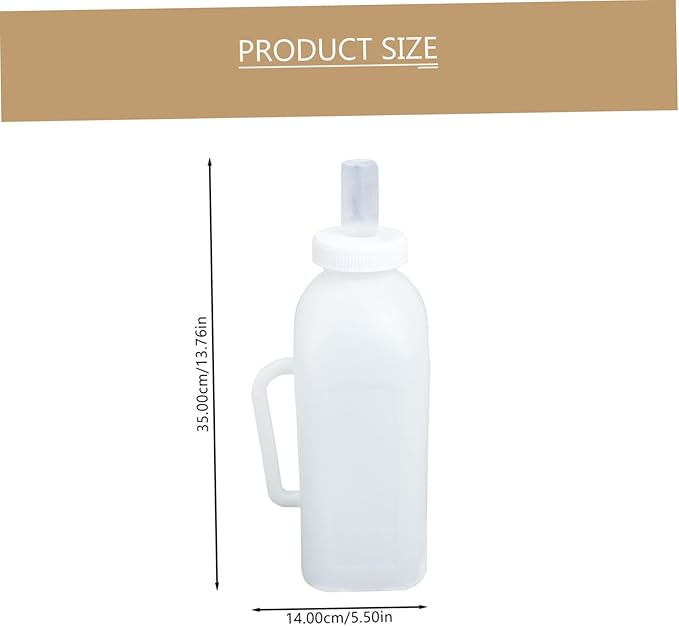 POPETPOP Kitten Replacement Milk Bottle Calf Milk Feeder Handle Portable Calf Nursing Bottle for Animal Feeding