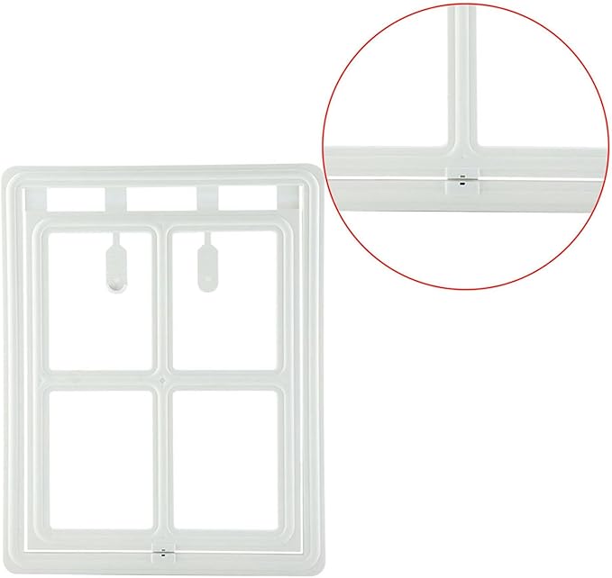 Acouto Screen Fit Pet Door Plastic Pet Dog Puppy Door Locking Safe Flap Screen Window Gate Doors, & Ramps (XL Font)