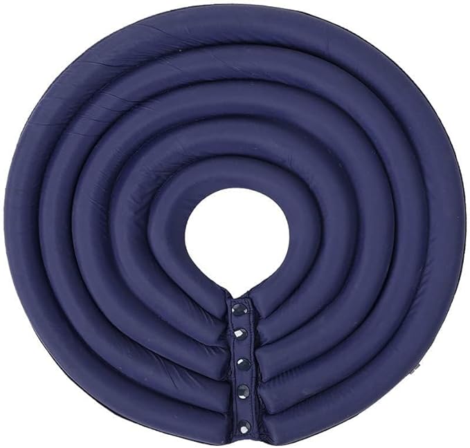 Dog Cone Collar, Inflatable Dog Neck Donut Collar Alternative After Surgery, Soft Protective Recovery Cone for Small Medium Large Dogs and Cats Puppies - Alternative Collar (Dark Blue,XS)