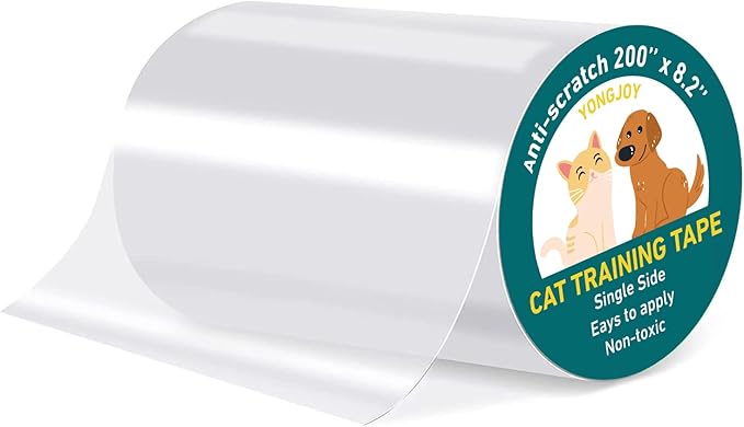 yongjoy Door Protector from Dog Scratching - Cat Scratch Door Frame Single Side Adhesive Protector Anti Dog Scratch Door Guard for Dogs Clear - 200" x 8.2"