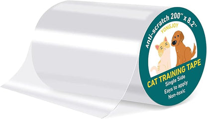 yongjoy Door Protector from Dog Scratching - Cat Scratch Door Frame Single Side Adhesive Protector Anti Dog Scratch Door Guard for Dogs Clear - 200" x 8.2"