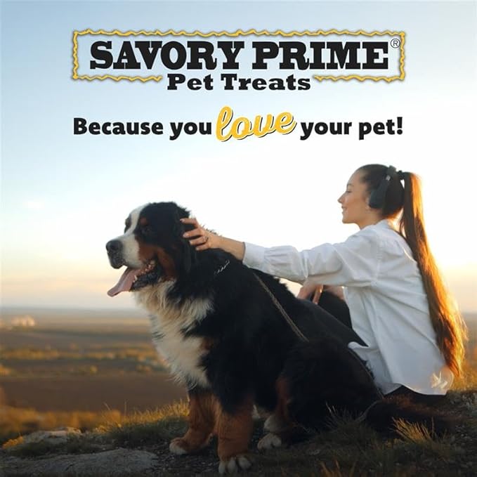 Savory Prime Chicken Jerky Dog Treats, Made with 100% Real Chicken Breast, Farm Raised, Healthy, Easily Digestible, High Protein, Satisfies Dog's Urge to Chew, 1 Pound (Pack of 1)