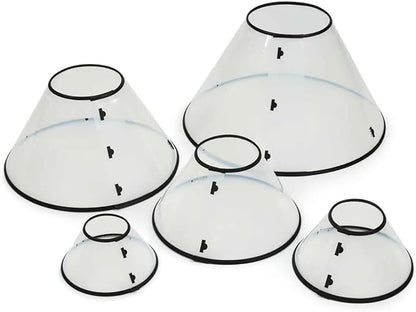 Elizabethan Dog and Cat Collars Recovery Vet Chewing Healthy Behavior Cone of Shame (Clear, Large - Fits 11.5" to 18.5" Necks)
