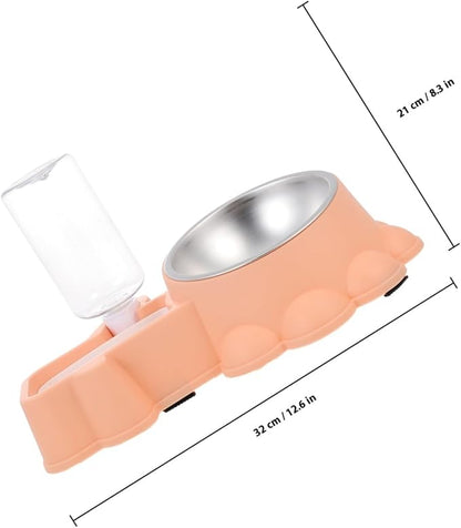 SHINEOFI Multifunctional Stainless Steel Dog Bowl Pet Food Dispenser and Water Container for Home Use Easy to Fill Saving Suitable for Busy Pet Owners and Families