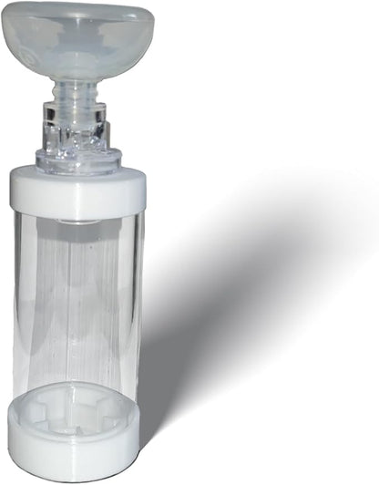 Cat/Dog Inhaler Aerosol Chamber with Valve - Round Silicone Material Cover, Transparent Version (Small)