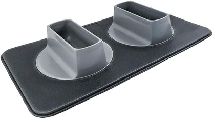 Ear Clear Dog Bowl and Mat Set, No Spill Food and Water Bowls with Mat, Perfect Feeding Tray Set for Long Eared Dog or Breeds, No Mess Dog Bowl 36 oz Feeder Bowl Set, Hounds, Cocker Spaniels, Setters