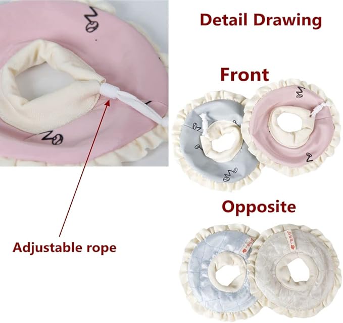 Adjustable Guinea Pig Cone Pet Recovery Collar,Soft Pet Recovery Collar for Rabbits/Chinchilla/Kittens After Surgery Wound Healing,Elizabeth Neck E-Collar for Small Animals (L)