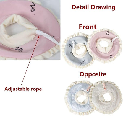 Adjustable Guinea Pig Cone Pet Recovery Collar,Soft Pet Recovery Collar for Rabbits/Chinchilla/Kittens After Surgery Wound Healing,Elizabeth Neck E-Collar for Small Animals (L)
