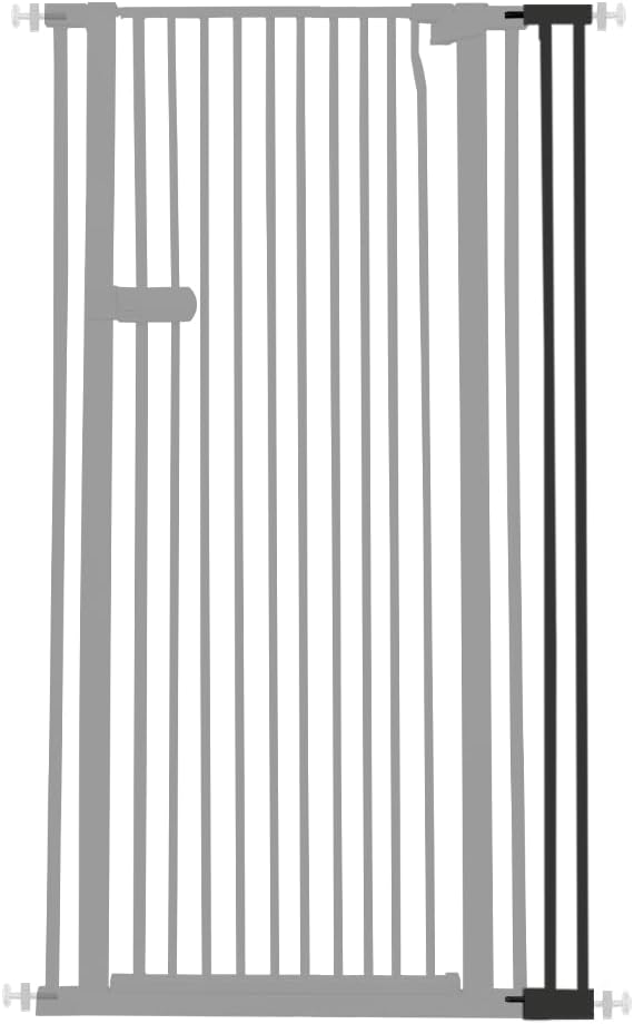 Lumizone Extra Tall Cat Gate Extension Kit 55.12" High Pressure Mounted 2025 New 4.13" Extra Wide 1.37" Gap No Drilling Tall Pet Gate for Dogs (Black, 55.12" H x 4.13" W, Extension)