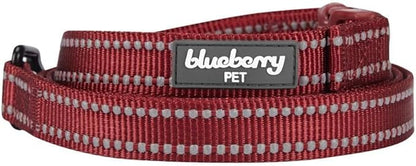 Blueberry Pet Essentials Durable 3M Reflective Classic Dog Leash 4 ft x 1", Marsala Red, Large, Leashes for Dogs