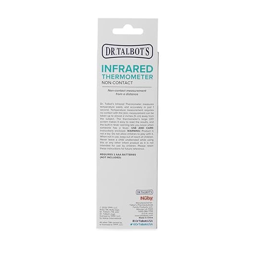 Dr. Talbot's Non-Contact Infrared Thermometer with Led Screen, White