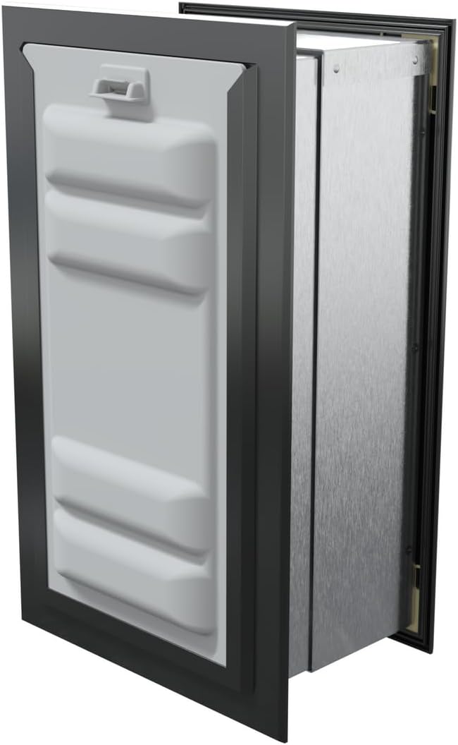 Endura Flap Pet Door for Walls in Black | Energy-Efficient Single Flap Design for Wall Installations | All-Weather Protection with All-Metal Telescoping Tunnel | Black, Medium, Single Flap