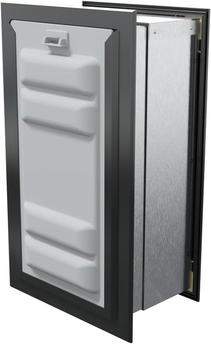 Endura Flap Pet Door for Walls in Black | Energy-Efficient Single Flap Design for Wall Installations | All-Weather Protection with All-Metal Telescoping Tunnel | Black, Medium, Single Flap