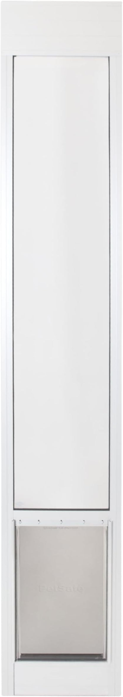 PetSafe Sliding Glass Pet Door - No-Cut DIY Install Doggy Door for Renters - Aluminum Frame - Adjustable Height 75 7/8" to 80 11/16" - Ideal for Large Dogs Up to 130 lb - White