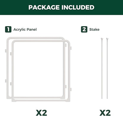 FXW AuraSpace Pro Acrylic & Wire Mesh Indoor Dog Playpen, 24" Height 2 Acrylic Panels Metal Dog Pen for Puppies & Small Dogs, White│Patented