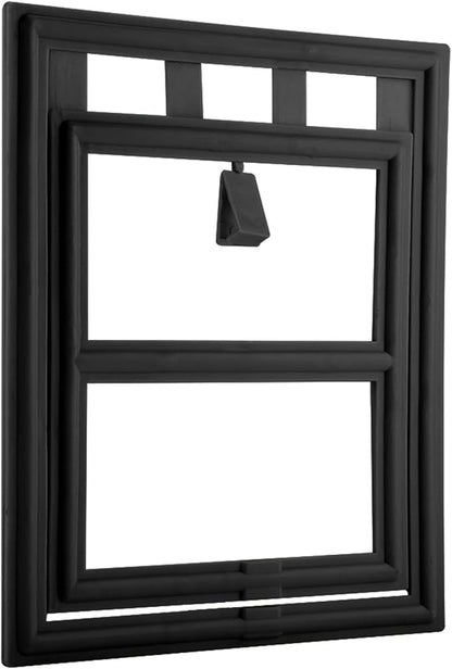 Acouto Screen Fit Pet Door Plastic Pet Dog Puppy Door Locking Safe Flap Screen Window Gate Doors, & Ramps (L Japanese Font)