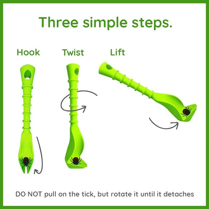 ZenPet Tick Tornado Tick Remover Tool for Dogs, Cats, Horses, Humans (4 Pack) – Safe & Easy Tick Removal, Vet-Approved Grabber Tool for Hiking, Camping, Travel, Lyme Disease & Infection Prevention