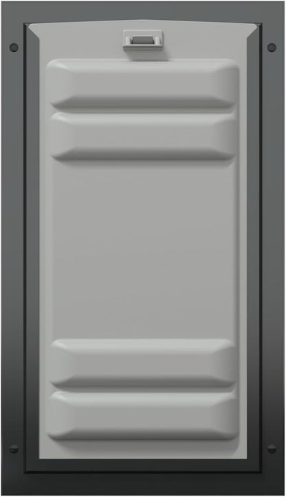 Endura Flap Double Flap Pet Door for Door Installations | Stylish for Interior & Exterior Doors | Durable Aluminum Frame & Weatherproof Dual-Layer Flap | Black, Large, Double Flap