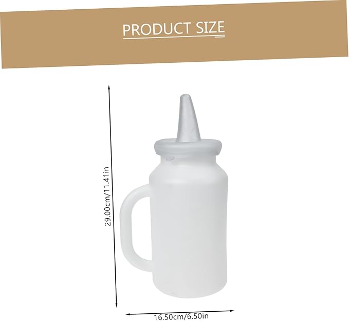 LIOOBO 2pcs Calf Milk Bottle Kitten Milk Feeder Pet Nursing Bottle Comfortable to Hold Handle