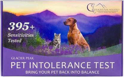 Glacier Peak Holistics, The Original Pet Intolerance Test - Screen Over 395 Food and Environmental Stressors, A Hair and Saliva Kit for Cat and Dog Sensitivities (Results in 7-10 Business Days)