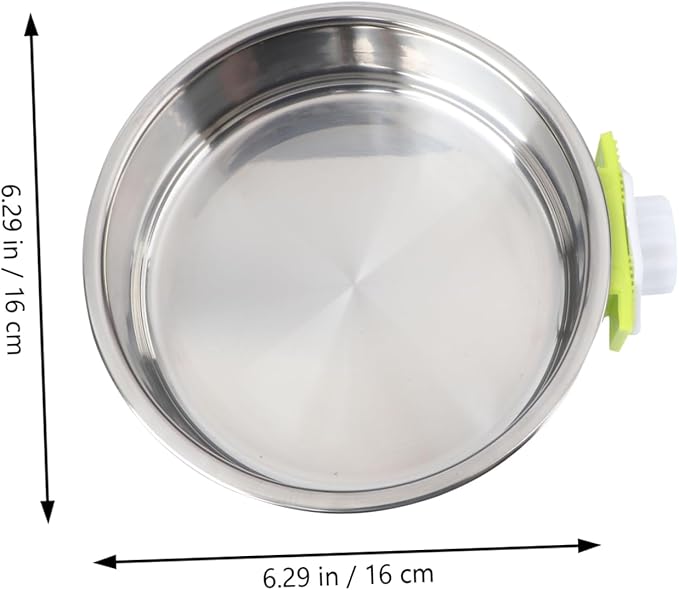VANZACK Stainless Steel Dog Bowl Pet Feeder Portable Pet Water Dispenser Easy Cleaning Double Layer Bowl Green Pet Supplies