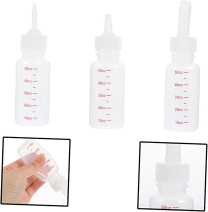 Dog Bottle Set Pack Small Plastic Milk Bottles for Puppy Portable Nurser Scale Leakproof Design