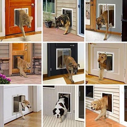 Plexidor Wall Mount Pet Doors for Cats and Dogs - Energy Efficient Pet Freedom - Bronze