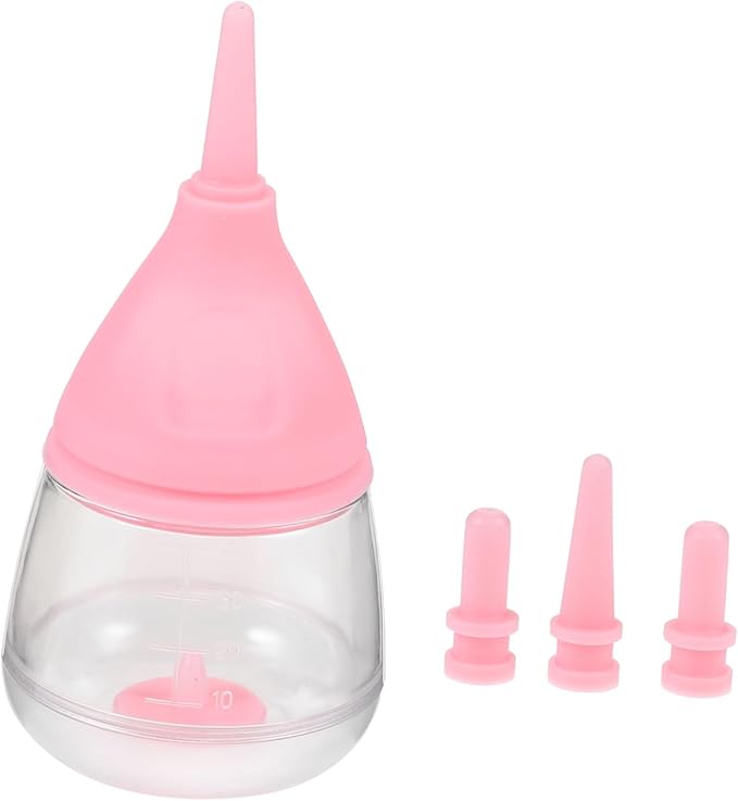 Mipcase Kitten Puppy Nursing Bottle Pet Feeder Silicone Milk Feeder Design Auto-Stop Cap