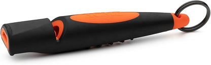 ACME Alpha 211.5 Professional Dog Training Whistle with Enhanced Ergonomic Grip. BPA-Free Plastic. 110 dBA. Long Range. Standardized Frequency. Weatherproof. Made in the UK (Black on Day Glow Orange)