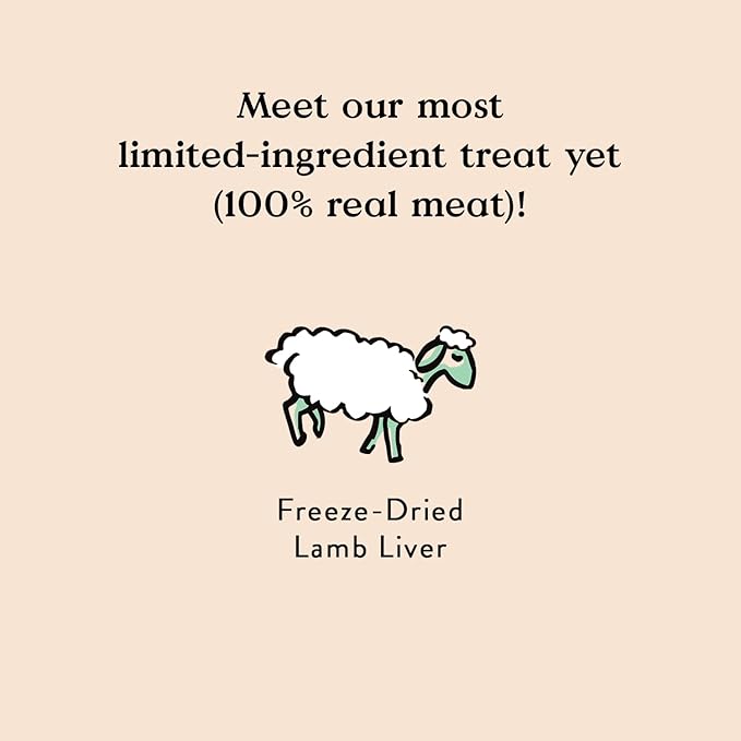 Bocce's Bakery Freeze Dried Lamb Liver Treats for Dogs - Natural, Freeze-Dried Treats Made with One Ingredient, Made in the USA, 3 oz