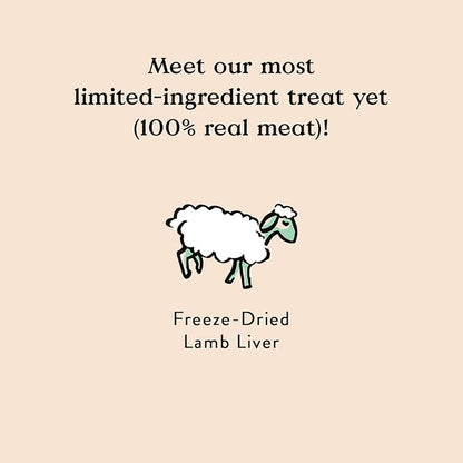 Bocce's Bakery Freeze Dried Lamb Liver Treats for Dogs - Natural, Freeze-Dried Treats Made with One Ingredient, Made in the USA, 3 oz