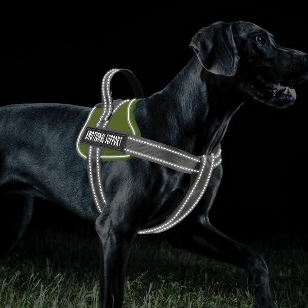 voopet Emotional Support Dog Harness, Professional Service Dog Vest Harness for Small Medium Large Dogs, Reflective Breathable and Adjustable No Pull/Choke ESA Essential Harness