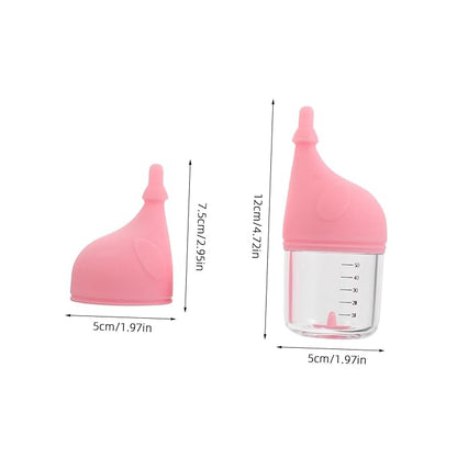 Abaodam 50ml Kitten Feeding Bottle Soft Nozzle PET Nursing Bottle for Newborn Kittens and Puppies for Small Animal Milk and Water Feeding Easy to Use